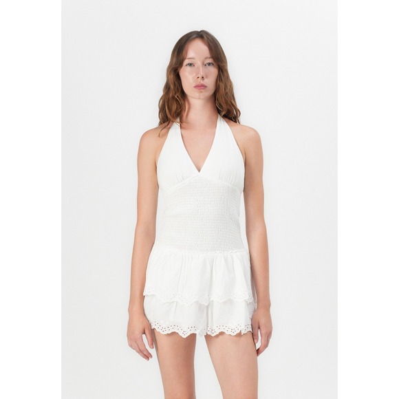 hollister halter dress Halter Neck Cutout Ruched Faux Leather Mini Dress main image 1